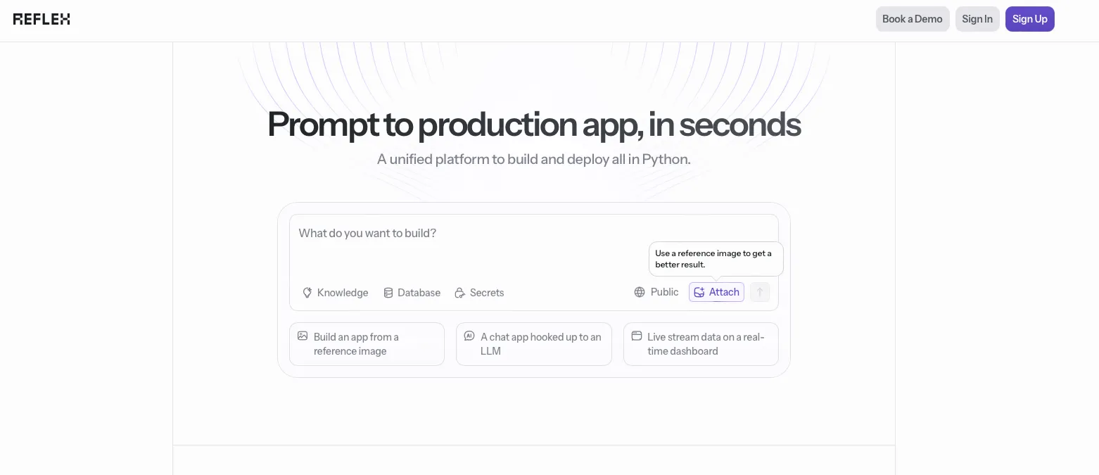 Reflex AI builder